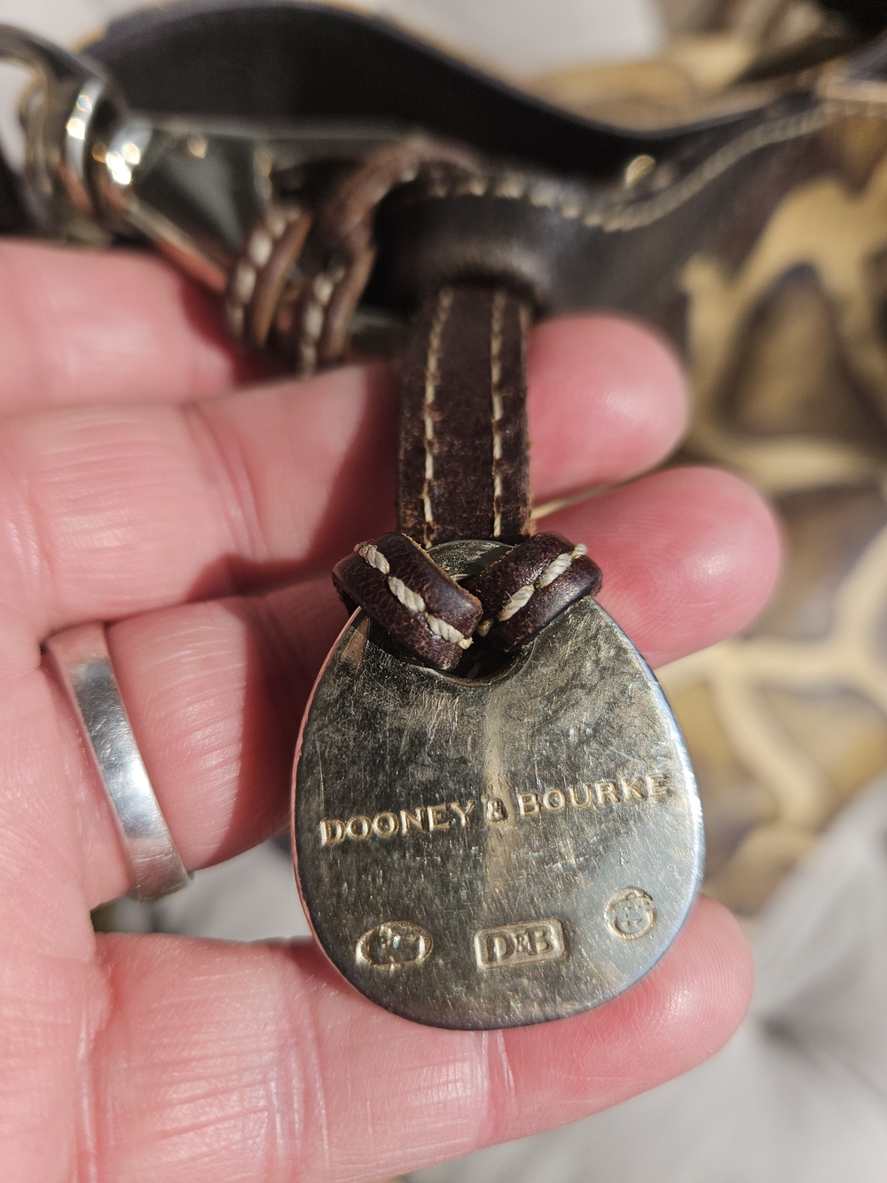Dooney & Bourke Giraffe-Print Shoulder Bag in Brown and Gold Tones - Picture 5 of 8